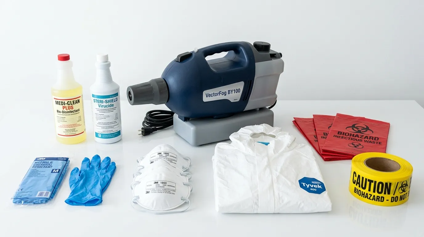 Professional biohazard remediation crew working in Weddington